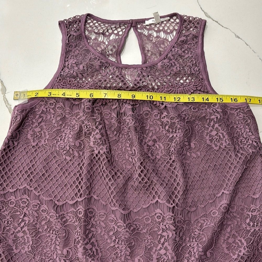 Maurice’s | Purple Pink Lace Women’s Tank Top Sleeveless Blouse Size S - Picture 15 of 15